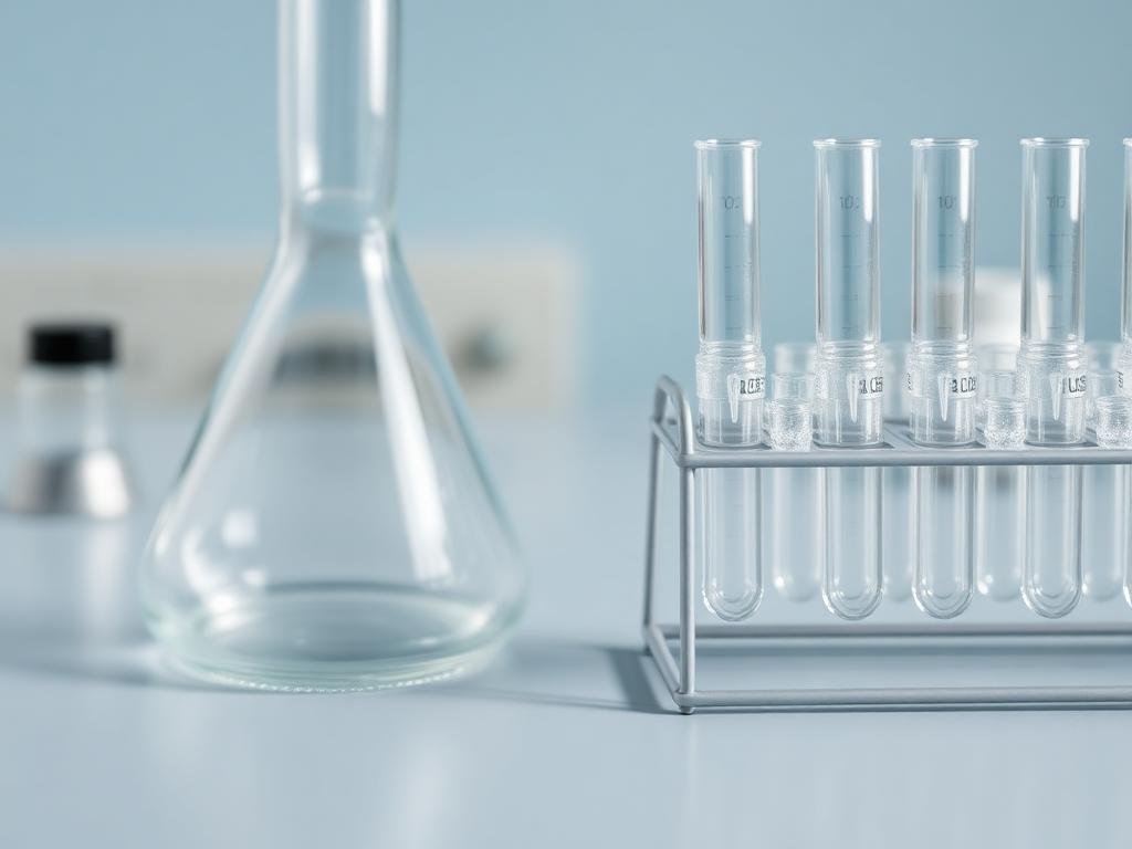 Research peptide laboratory glassware